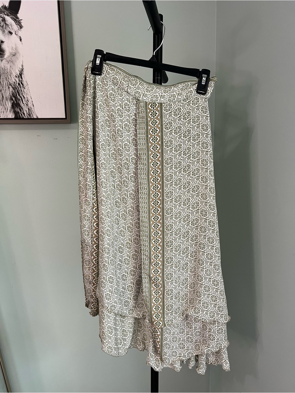 Silk Resort Wear Reversible 100 Different Styles Tiered Wrap Skirt/Dress Sz M